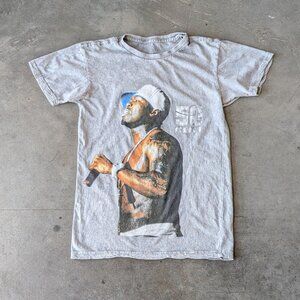 50 Cent In Da Club Gray Short Sleeve Graphic Tee small